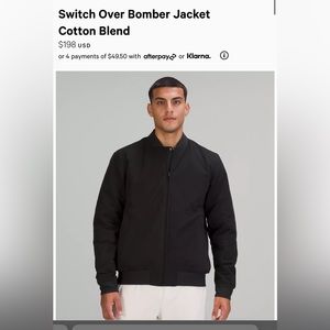 Lululemon mens bomber jacket